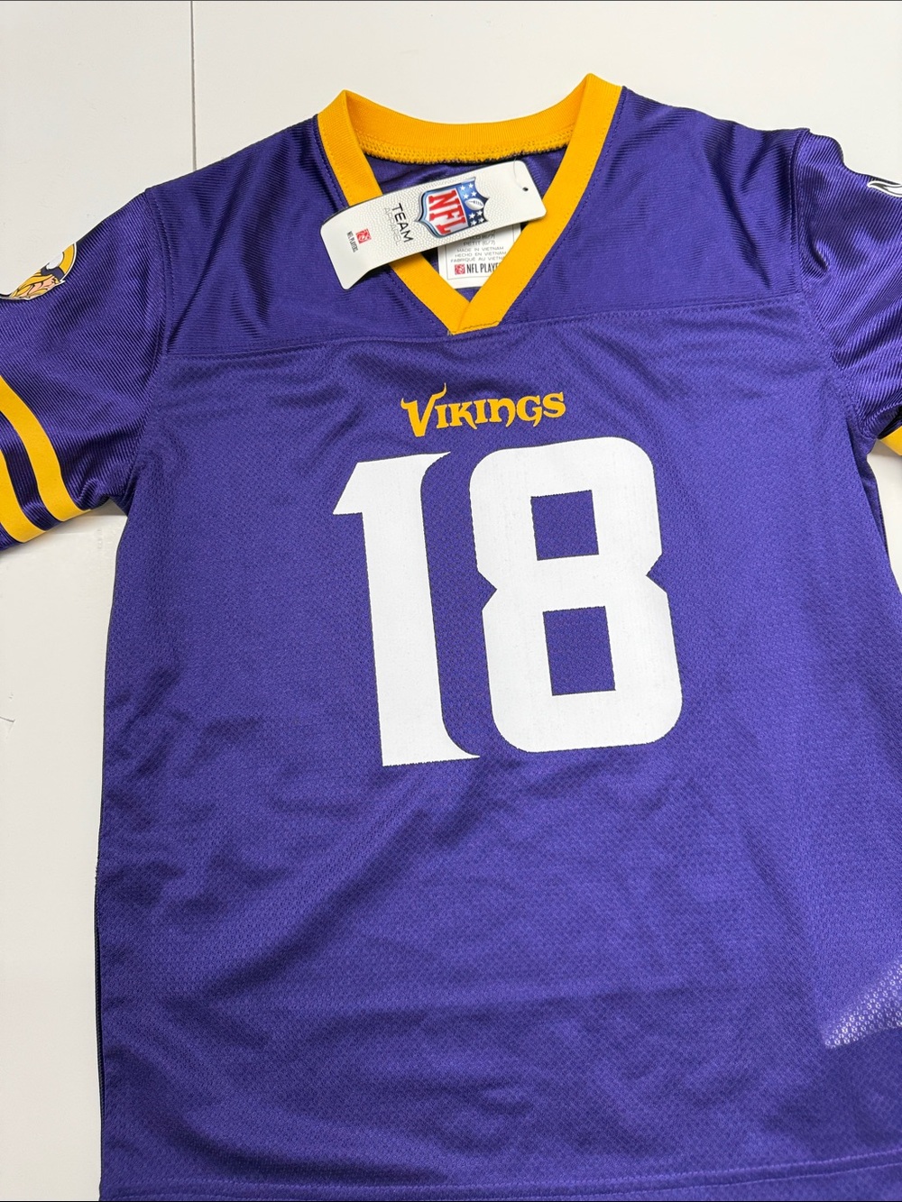 NEW Vikings #18 Jefferson Kids Small 6/7 Jersey